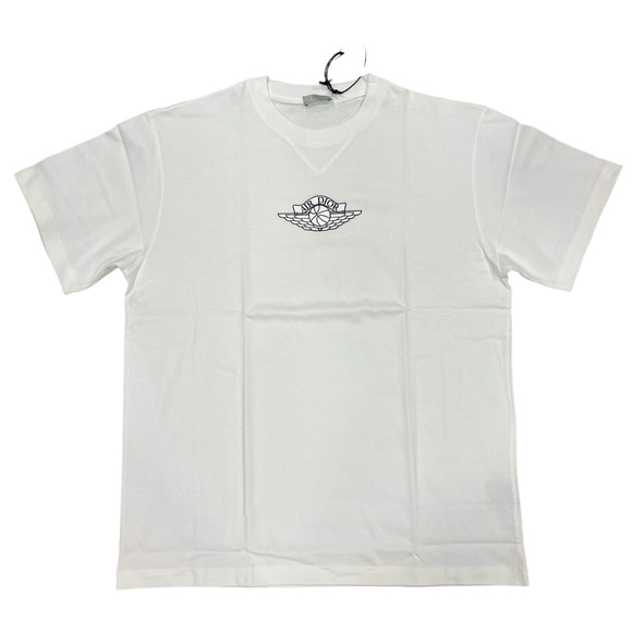 Air Dior Jordaan Wings Basketball White Logo Cotton Short Sleeve Tee T-shirt XL